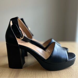 Naturalizer Pearlyn Black High Heel Platform 7.5 M